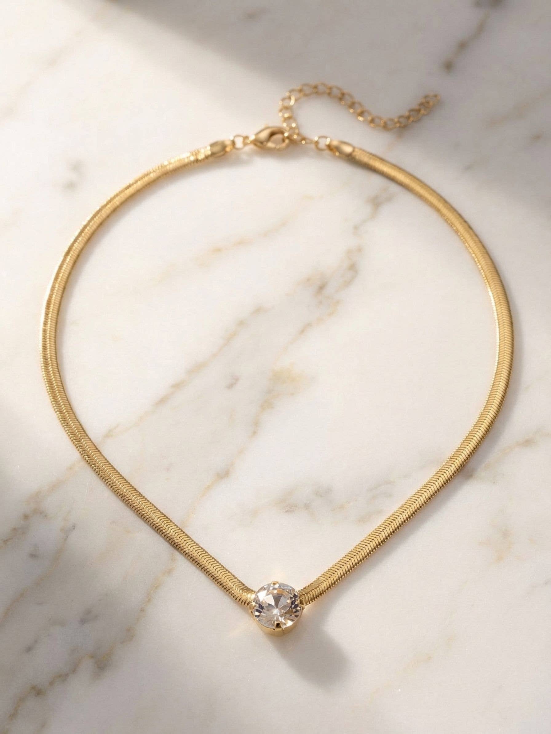 Rowan Pendant Necklace - NFP17BGCRY: Clear