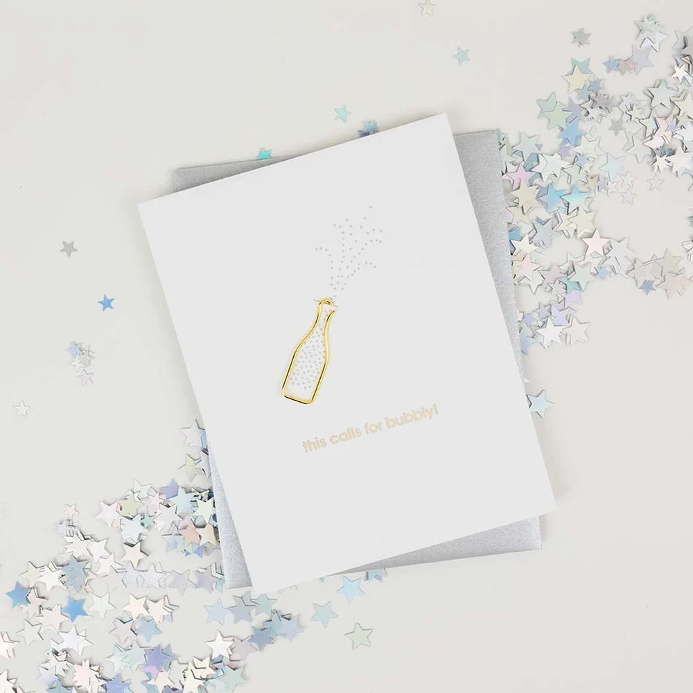 This Calls For Bubbly | Paper Clip Card