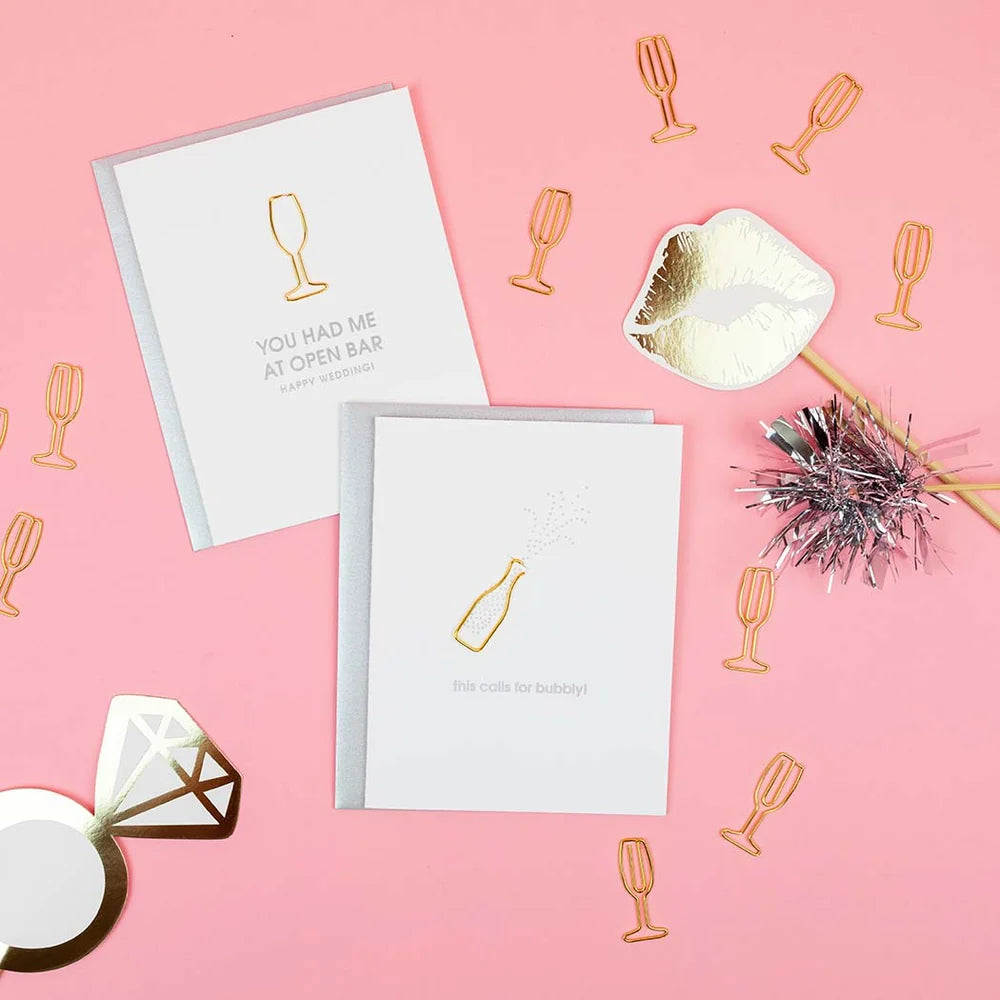 This Calls For Bubbly | Paper Clip Card