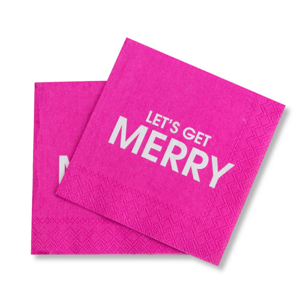 Let's Get Merry Cocktail Napkins