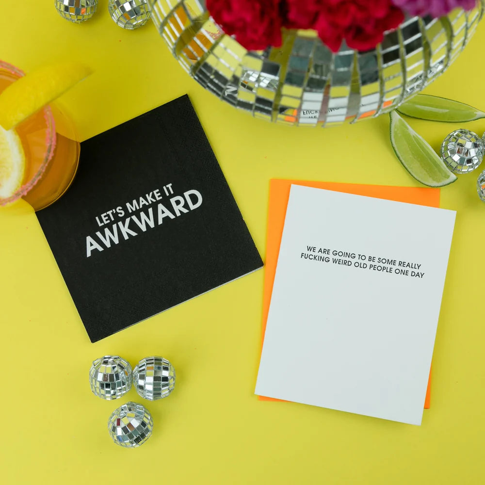 Let's Make It Awkward Cocktail Napkins