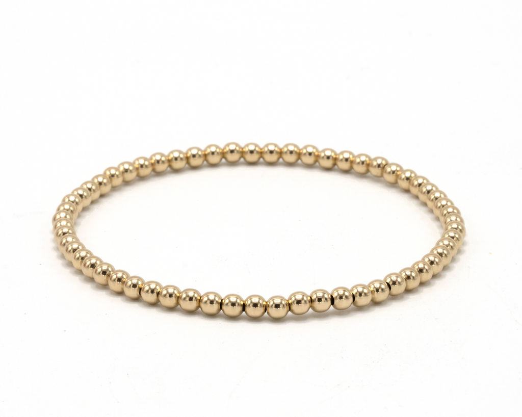 3mm Gold Filled Karma waterproof bracelet: 6.5"
