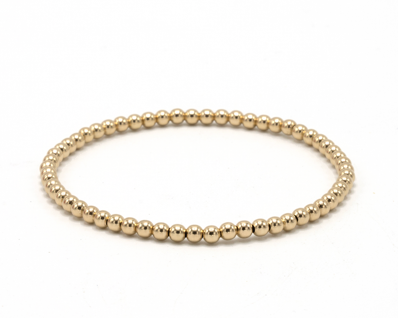 3mm Gold Filled Karma waterproof bracelet: 6.5"