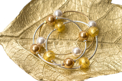 12mm Gold Pearl Blessing Bracelet: L