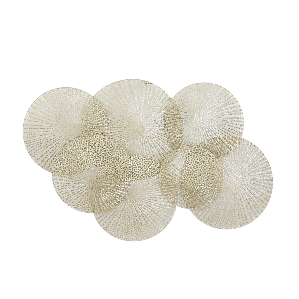 Contemporary Gold Metal Wall Decor - 893829