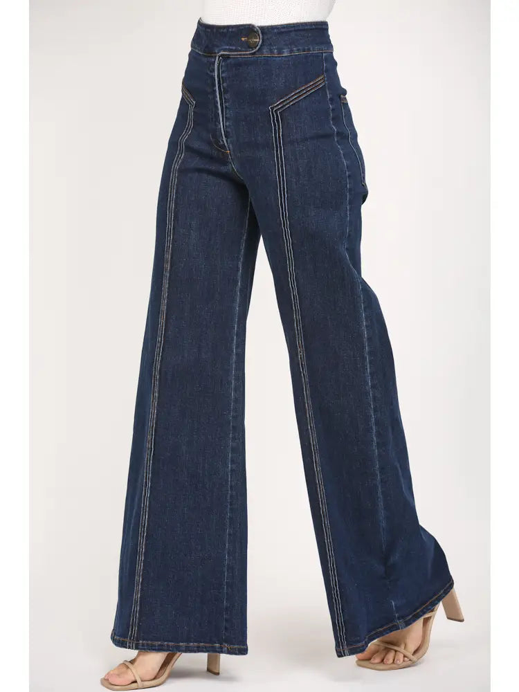 High Waisted Wide Leg Jean