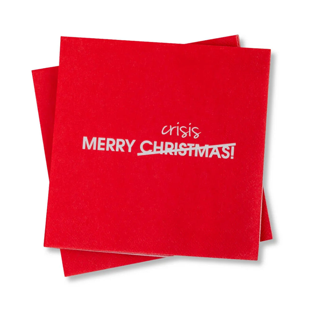Merry Crisis Cocktail Napkins