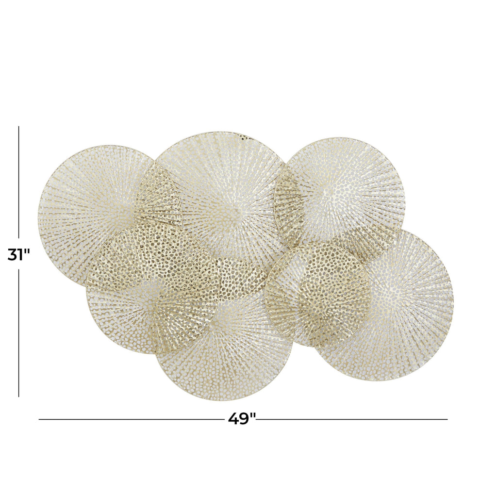 Contemporary Gold Metal Wall Decor - 893829