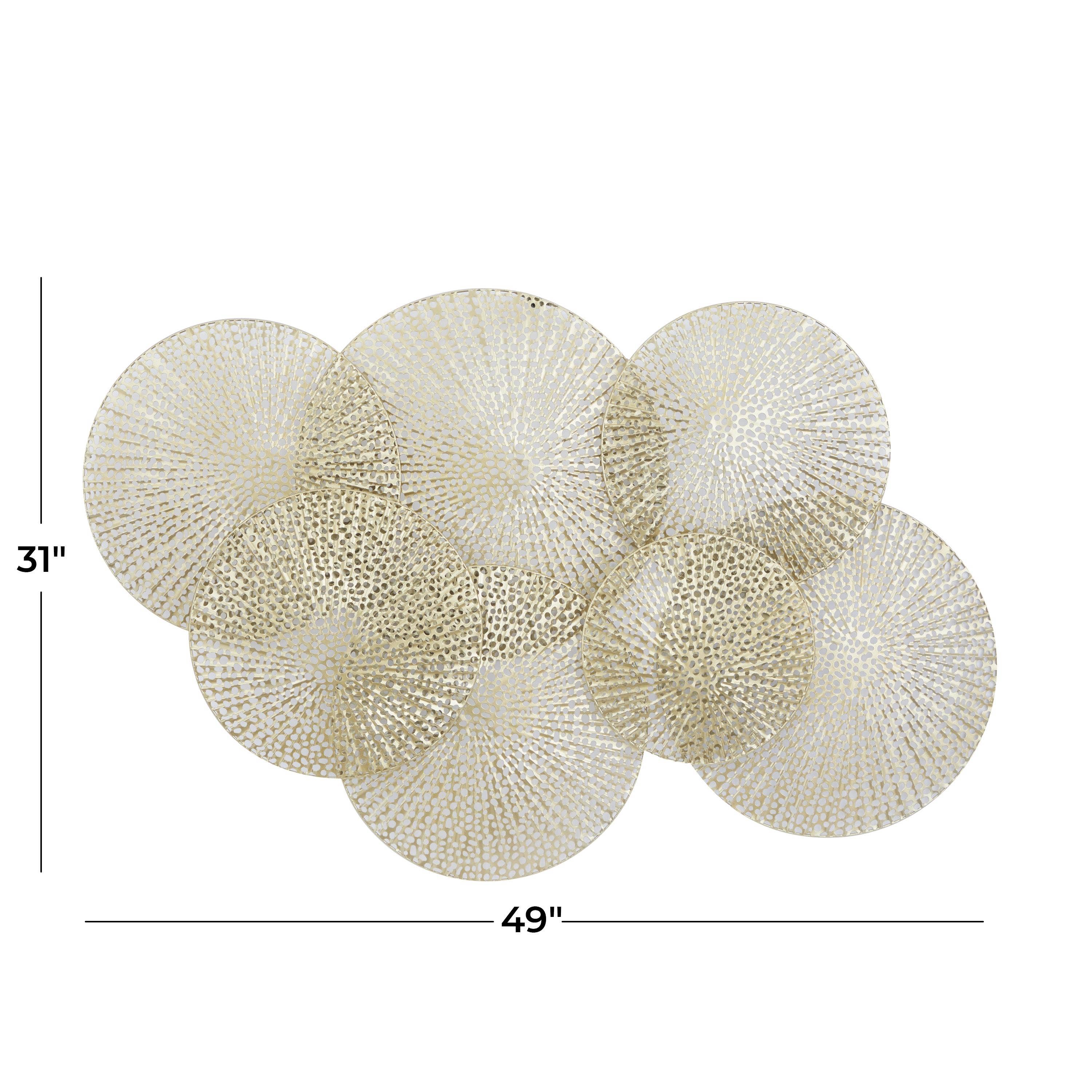 Contemporary Gold Metal Wall Decor - 893829