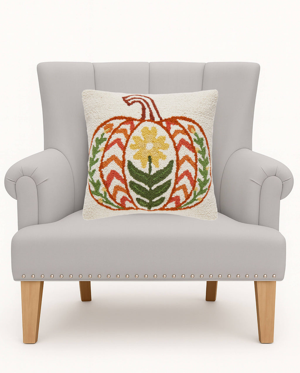 Fall Folk Pumpkin Hook Pillow