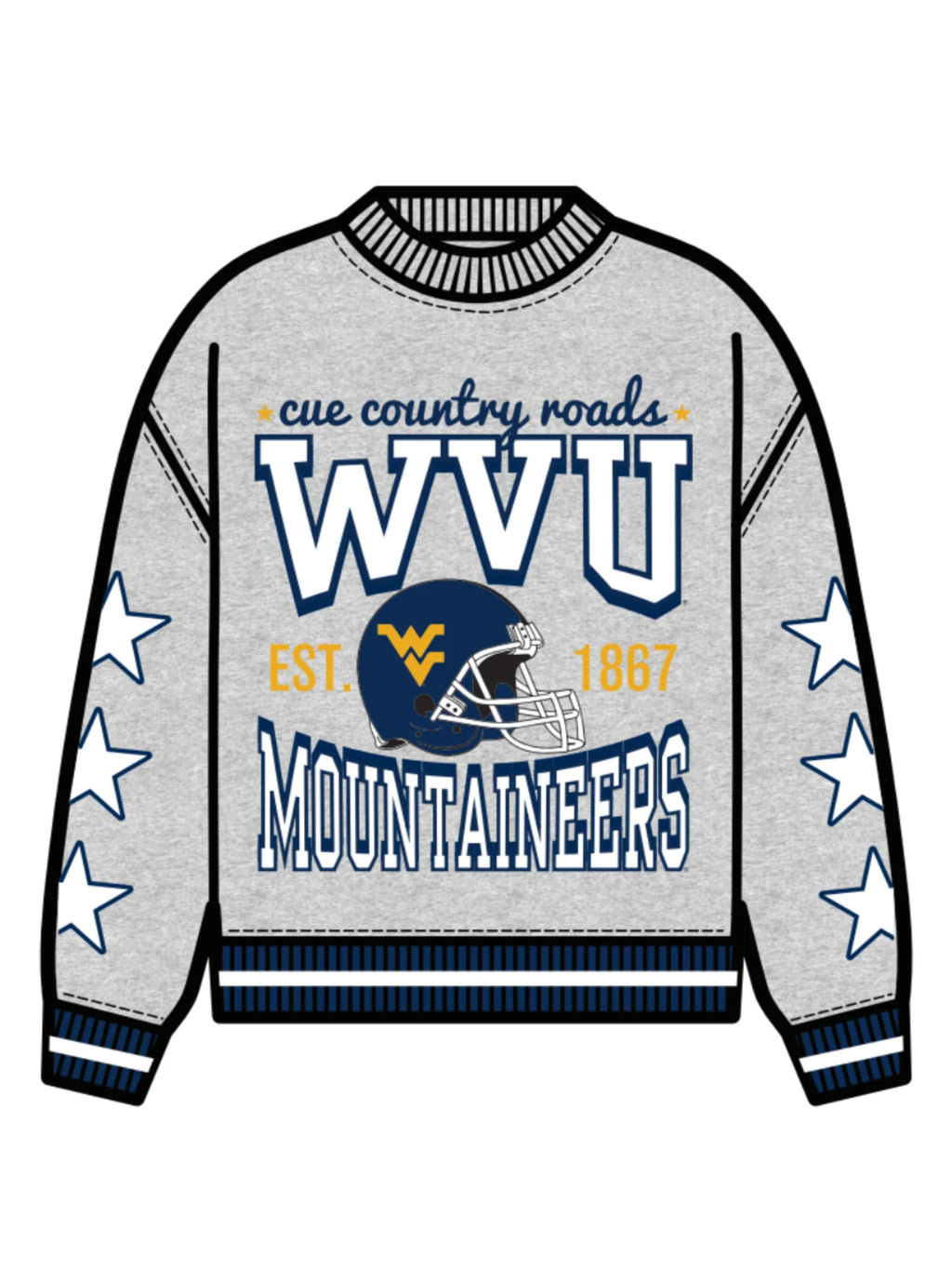 The Hometeam Heathered Crewneck | West Virginia