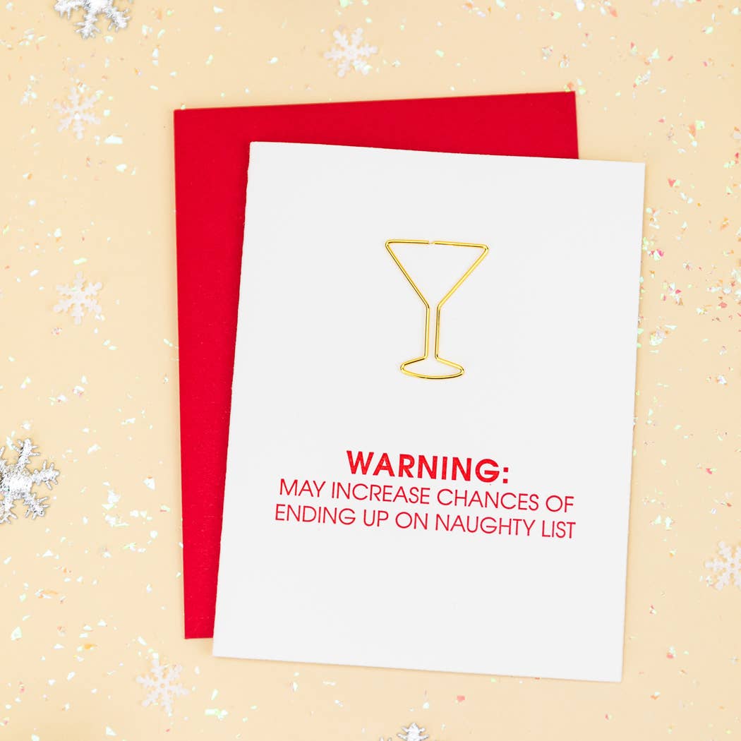 Naughty List Warning - Everyday Letterpress Card