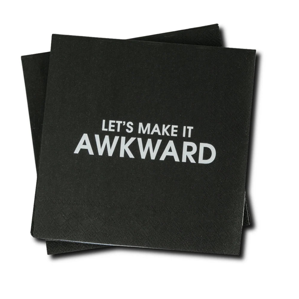 Let's Make It Awkward Cocktail Napkins