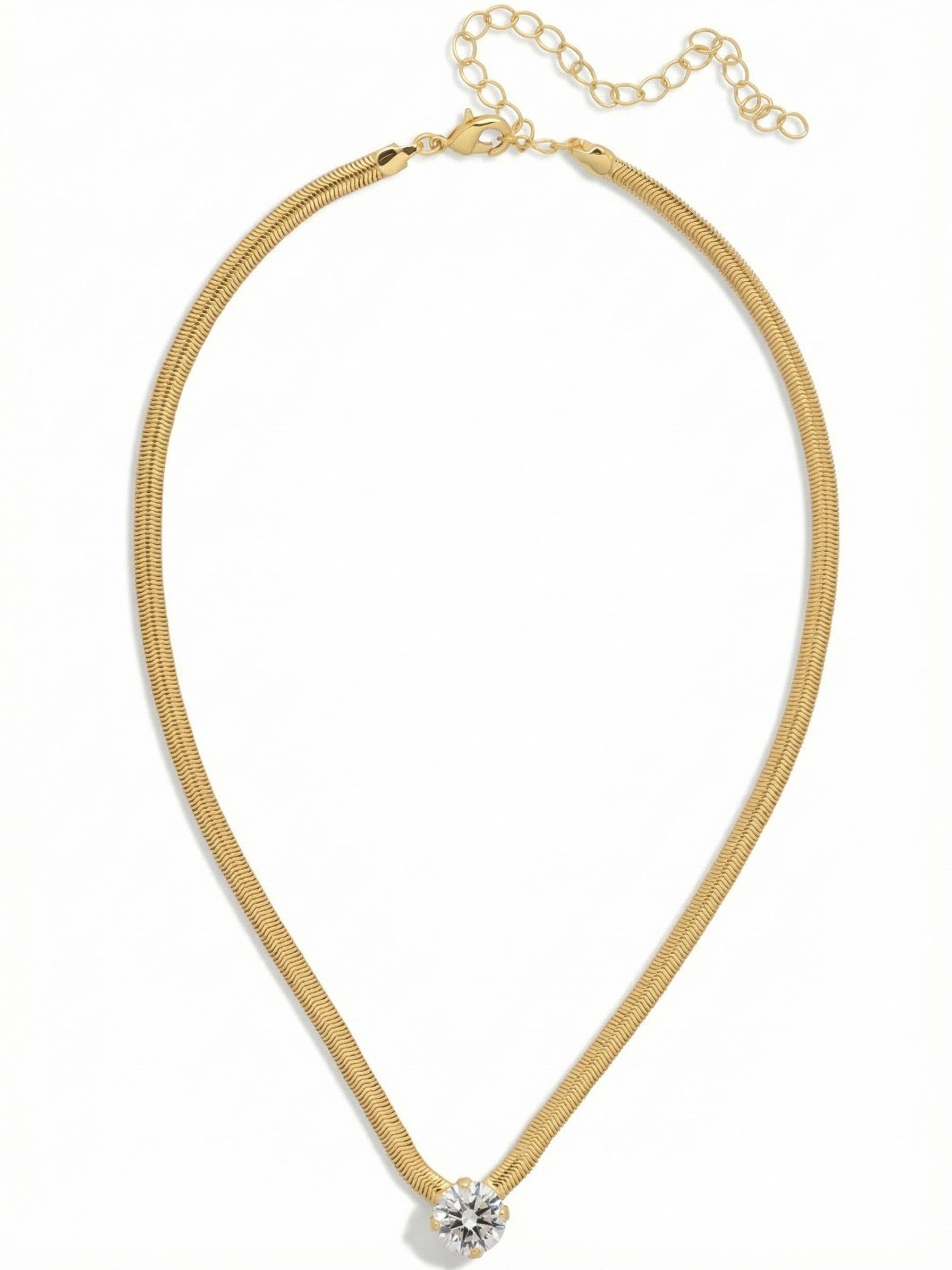 Rowan Pendant Necklace - NFP17BGCRY: Clear