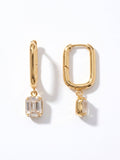 Octavia Rectangle Hoop Earrings - EFY7BGCRY: Clear