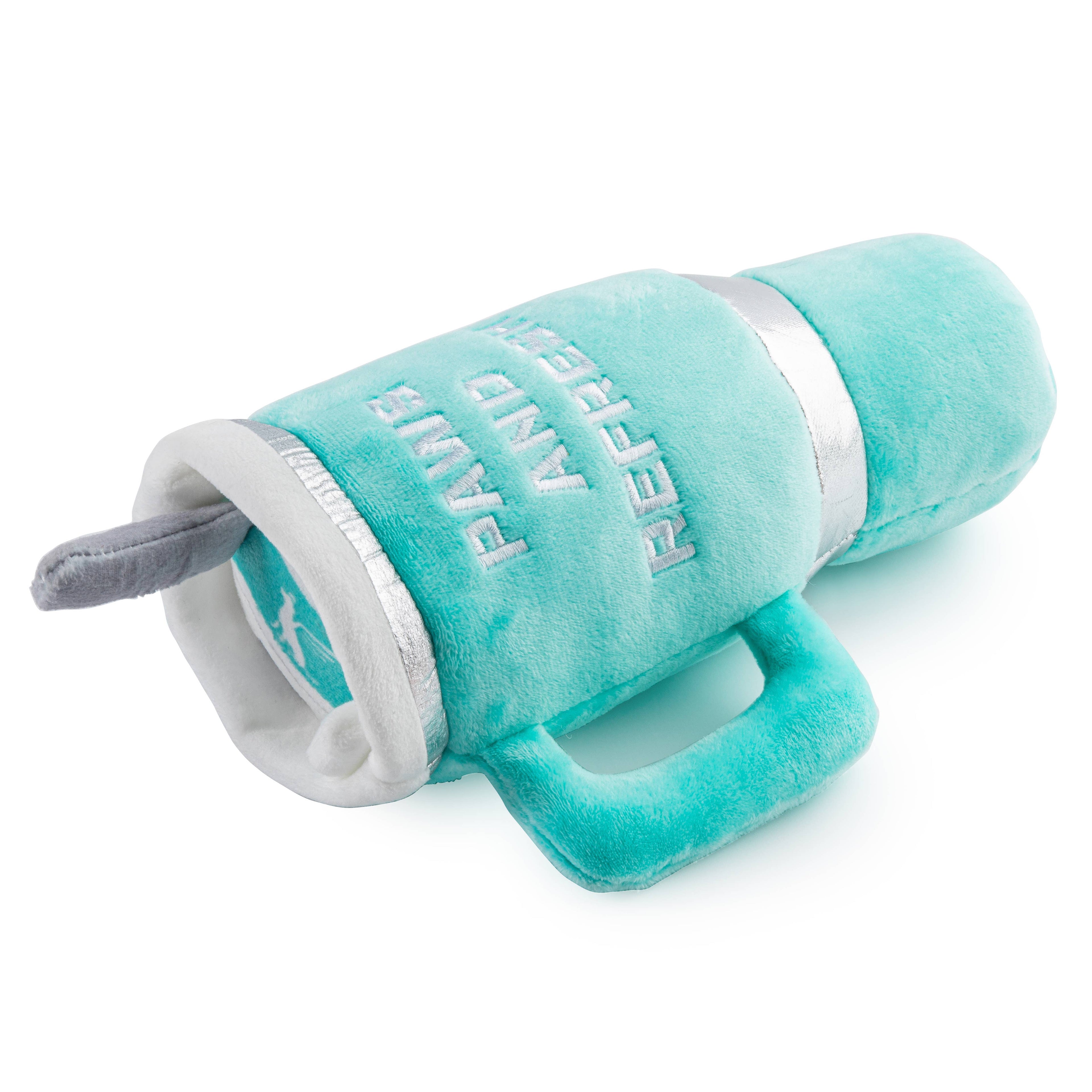 Snuggly Cup - Teal | Plush Squeaker Dog Toy