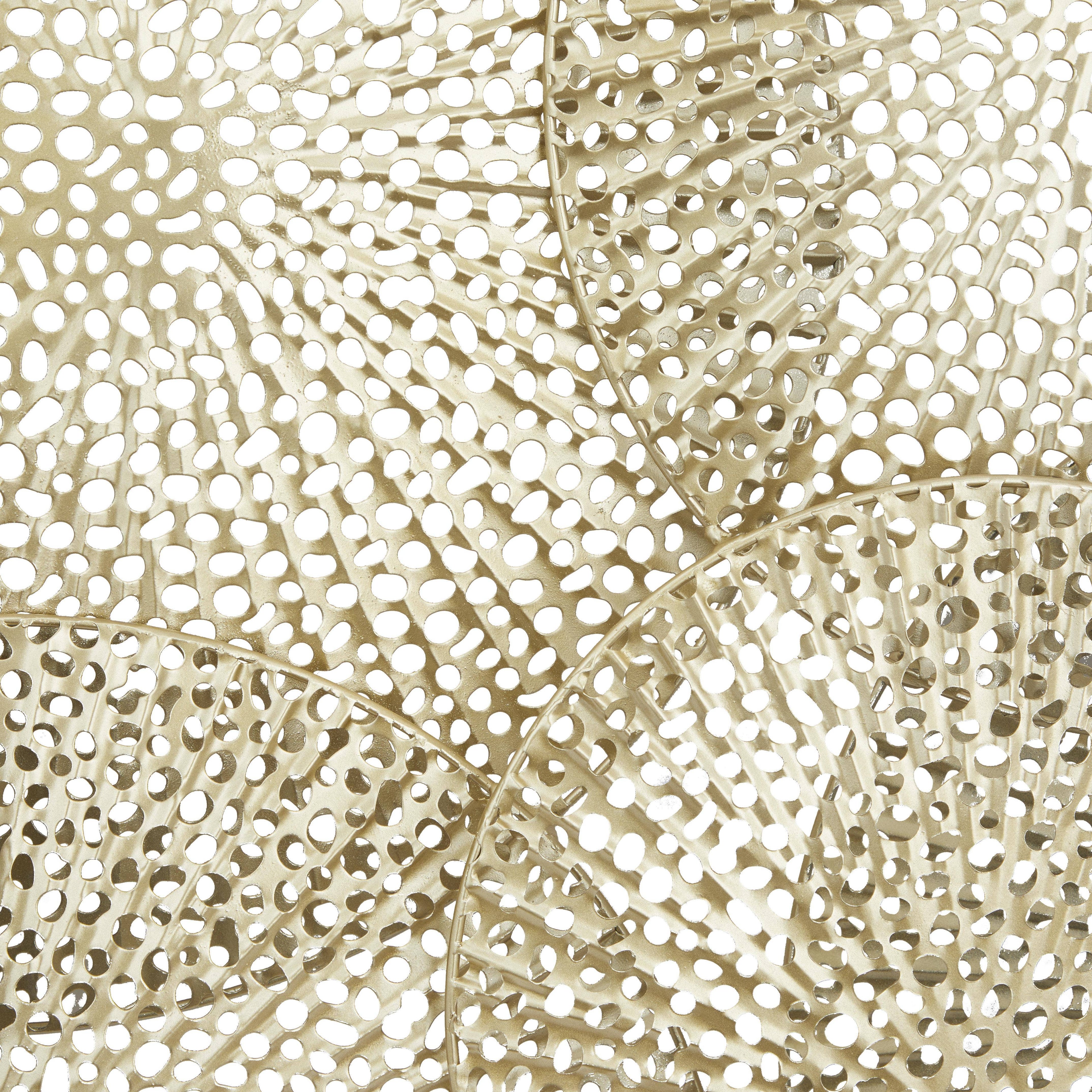 Contemporary Gold Metal Wall Decor - 893829