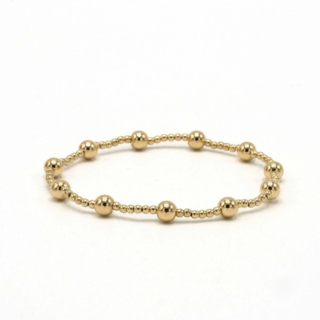 The Malibu 2x5 14k Gold filled Beaded Bracelet: 2mm5 / 6.5"