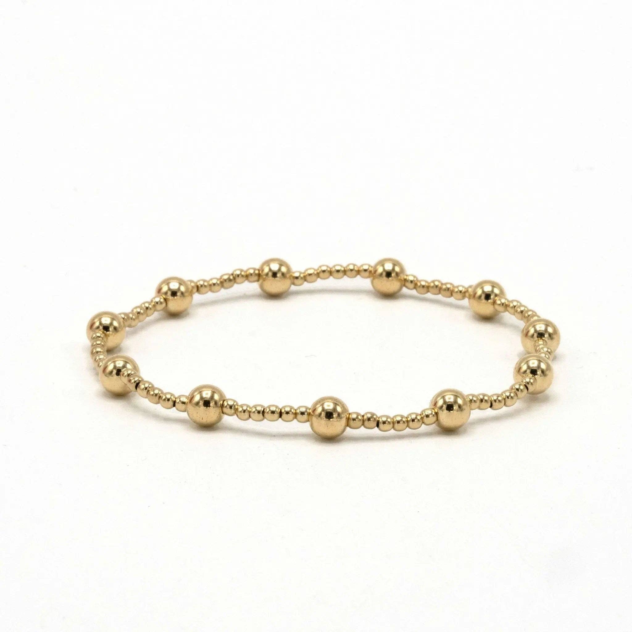 The Malibu 2x5 14k Gold filled Beaded Bracelet: 2mm5 / 6.5"