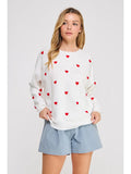 Dolman Sleeve Heart Sweater
