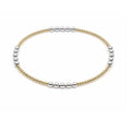 The Hamptons Mixed Metal 2x3 Beaded Bracelet: 7"
