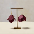 Merlot Margot Petal Hoop Earrings: Gold