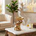 Decorative Bowl - Gold Resin Elephant Trunk, 6 in.