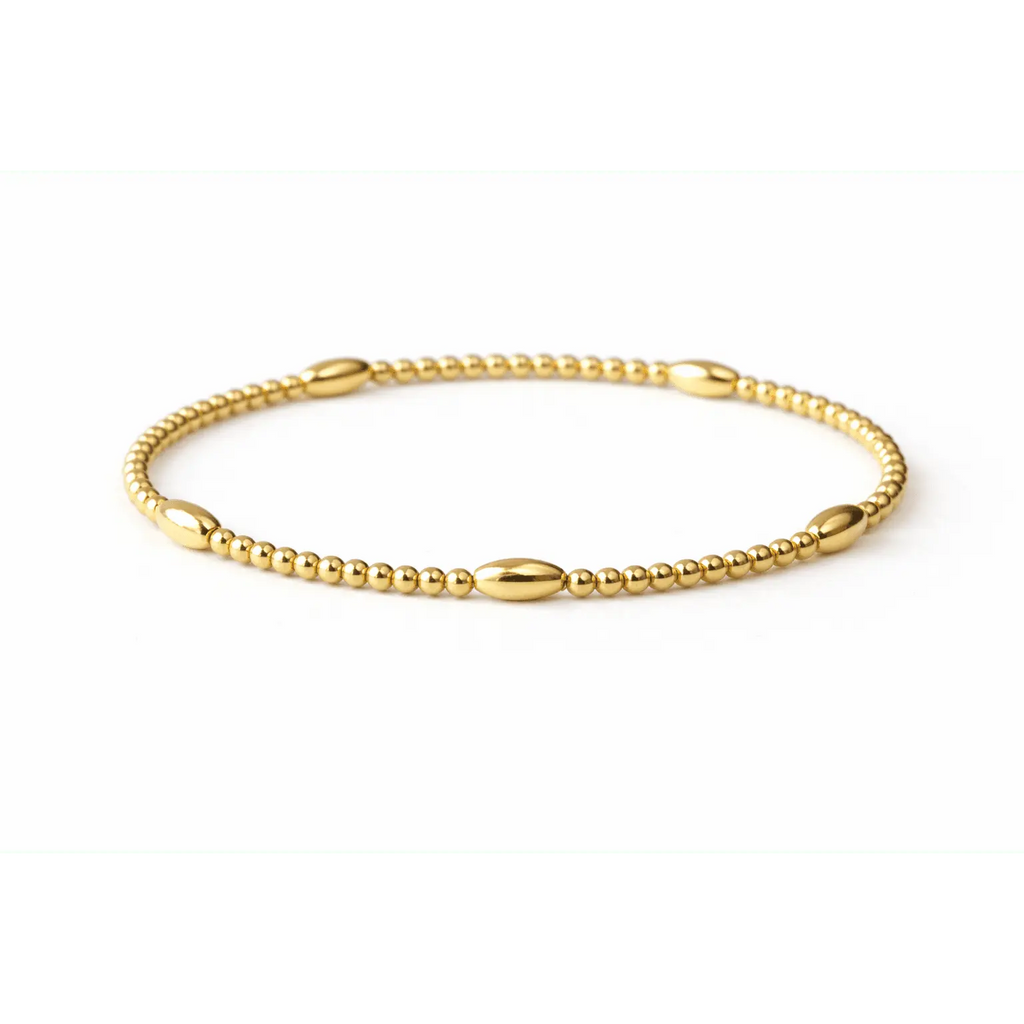 Classic Oval All Gold Bracelet: 6.5"