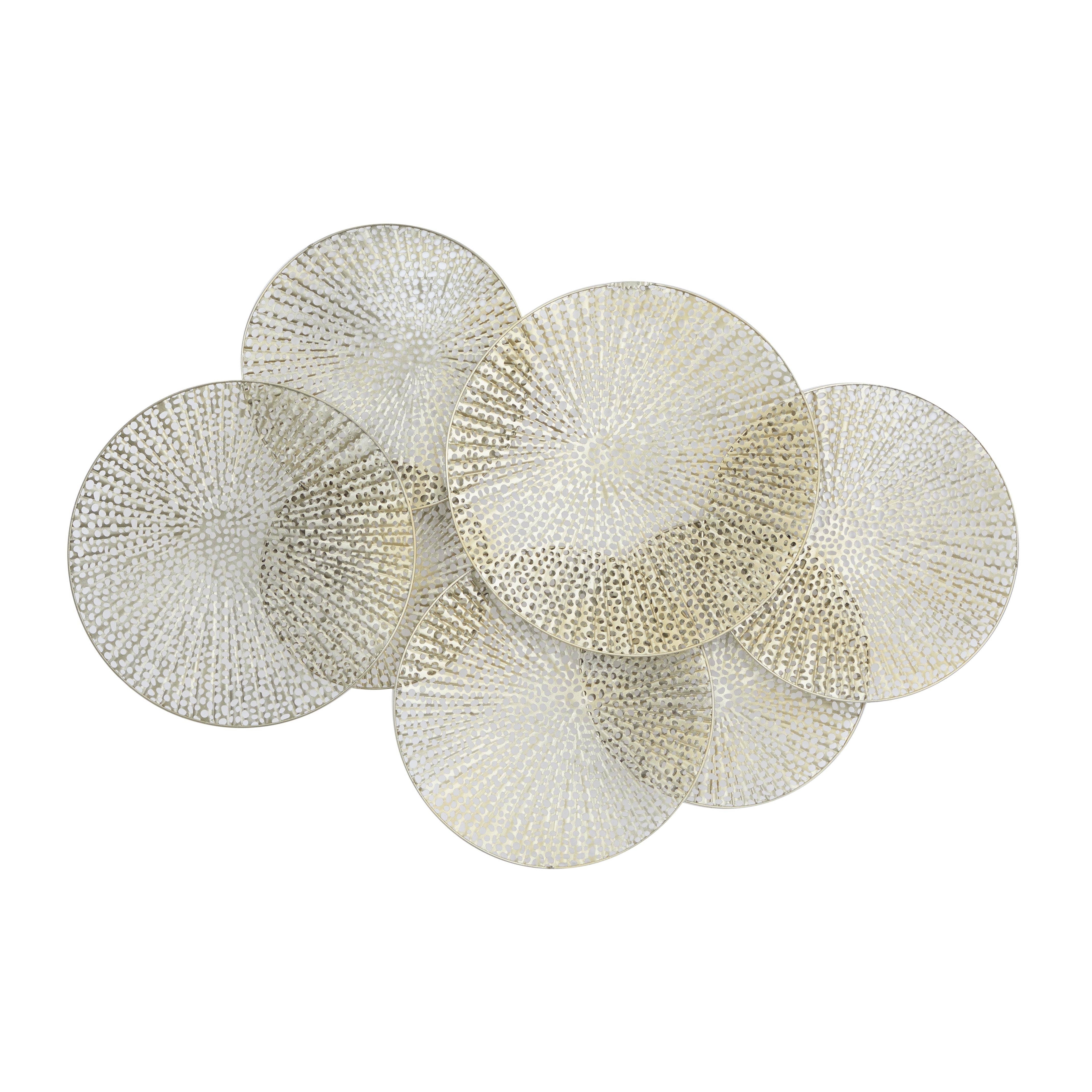 Contemporary Gold Metal Wall Decor - 893829