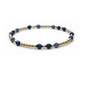 Signature Sodalite and 14k Gold filled Beaded Bracelet - Waterproof!: 6.5"