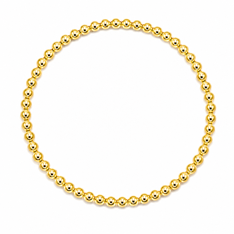 3mm Gold Filled Karma waterproof bracelet: 6.5"