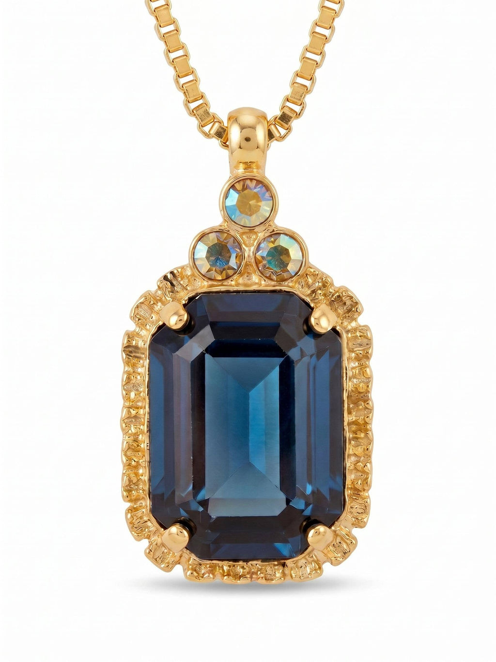 Brynn Embellished Pendant Necklace - NFZ150BGDNM: Blue