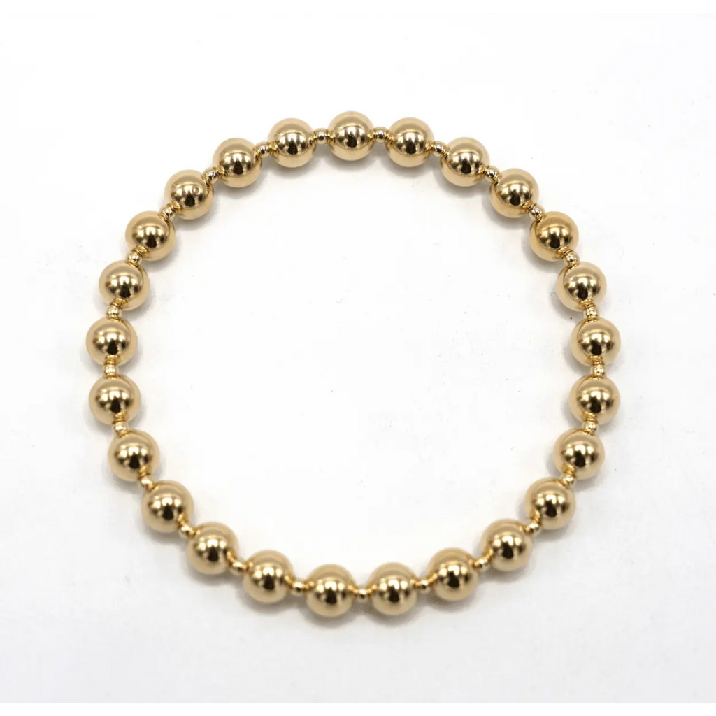 6mm+2mm+6mm Gold Filled Waterproof Dimension Bracelet: 6.5