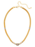 Kimber Tennis Necklace - NGB2BGCHA: Beige