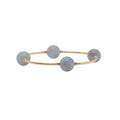 12mm Labradorite in Gold Blessing Bracelet: S