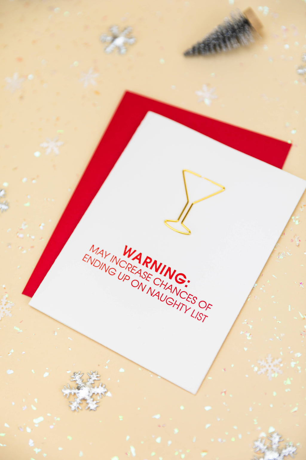 Naughty List Warning - Everyday Letterpress Card