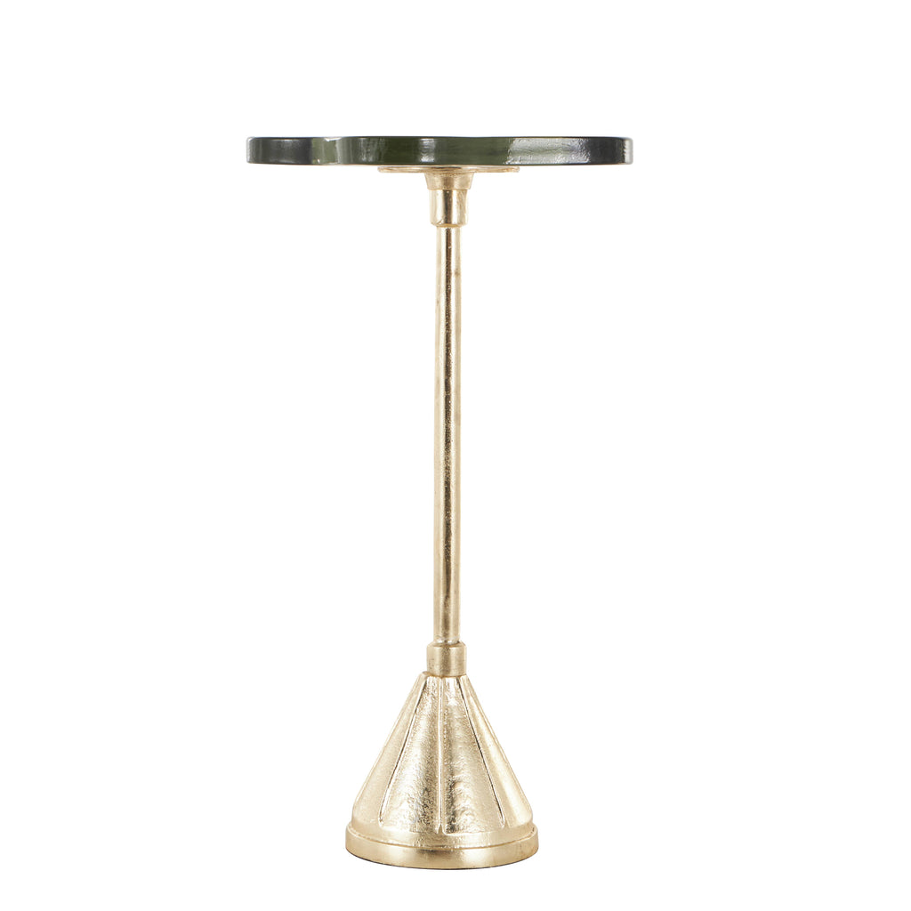 Contemporary Gold Aluminum Metal Accent Table - 898963
