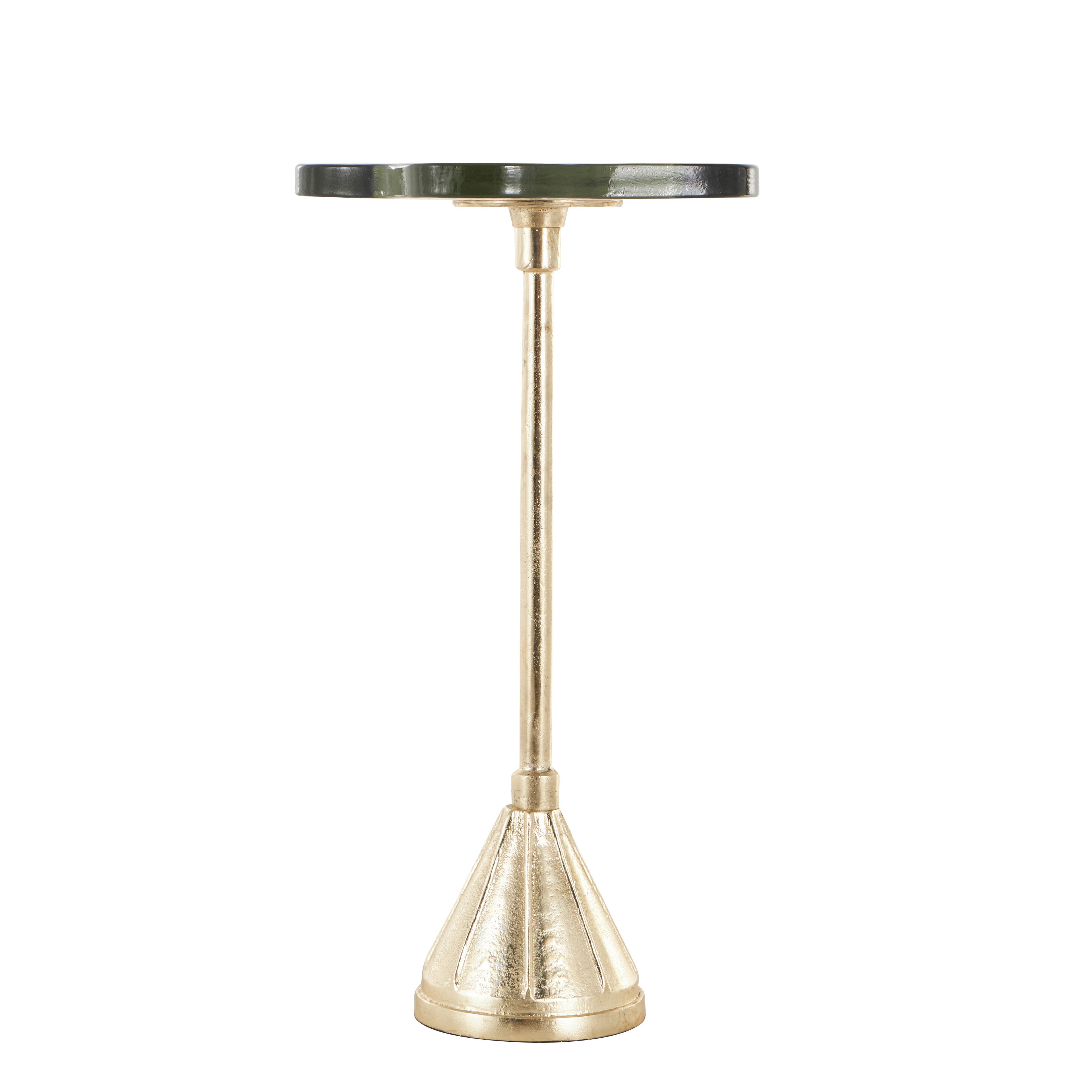 Contemporary Gold Aluminum Metal Accent Table - 898963