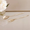 SIERRA MODERN Maia Large Salad Servers | Shiny Gold