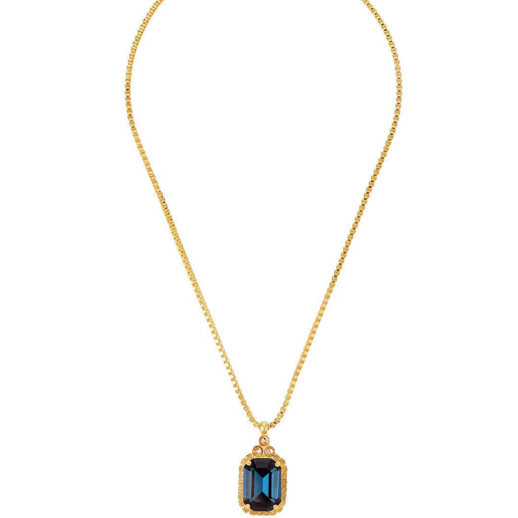Brynn Embellished Pendant Necklace - NFZ150BGDNM: Blue