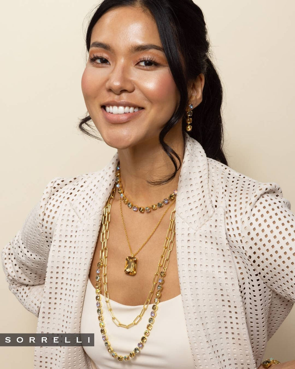 Matilda Dangle Earrings - EFH1BGHNB: Brown