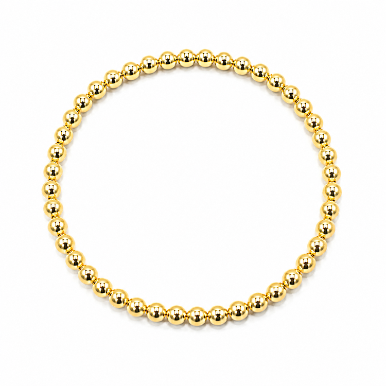 4mm 14k Gold Filled Karma waterproof bracelet: 7"
