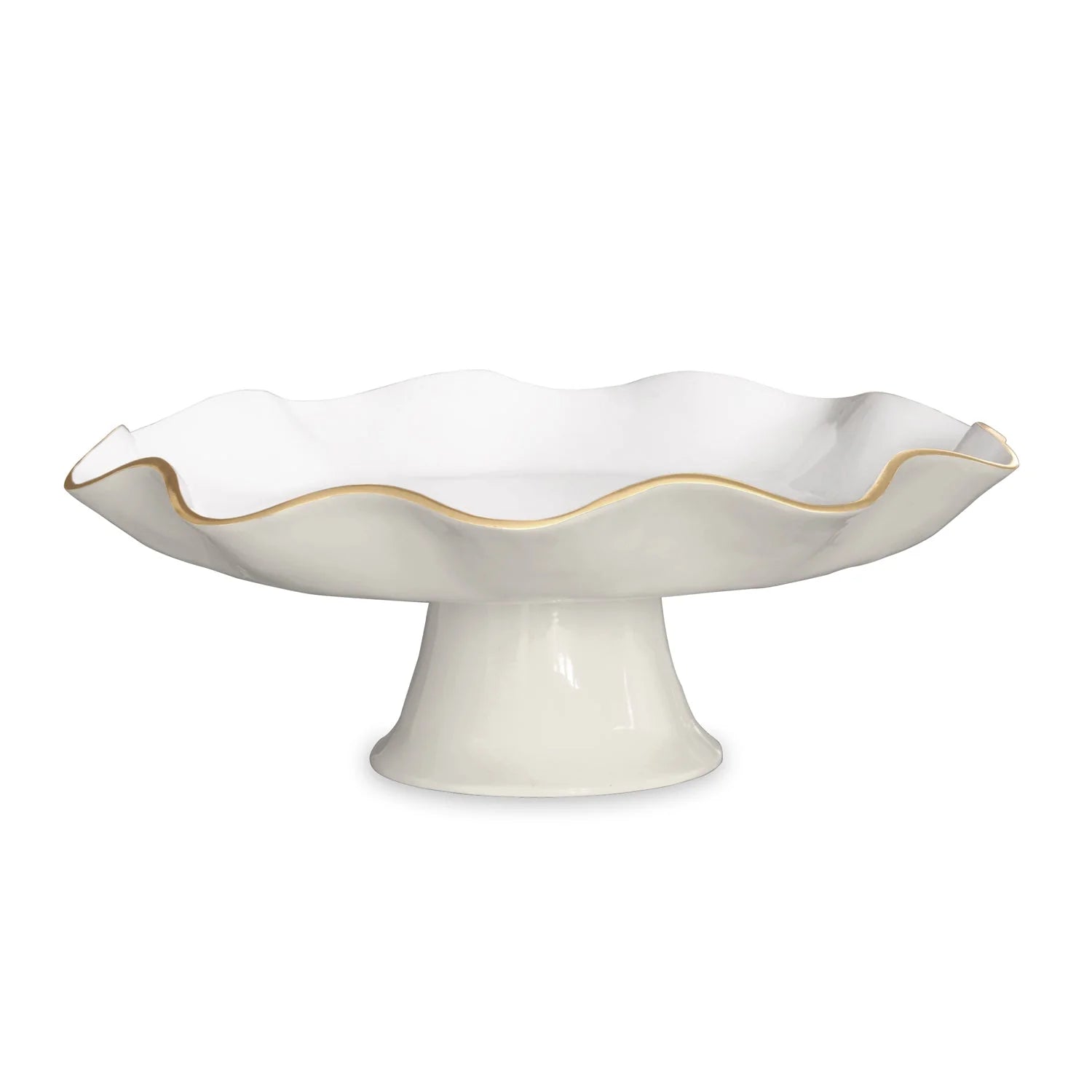 ENCANTO Carola Pedestal Cake Plate | Cream & White