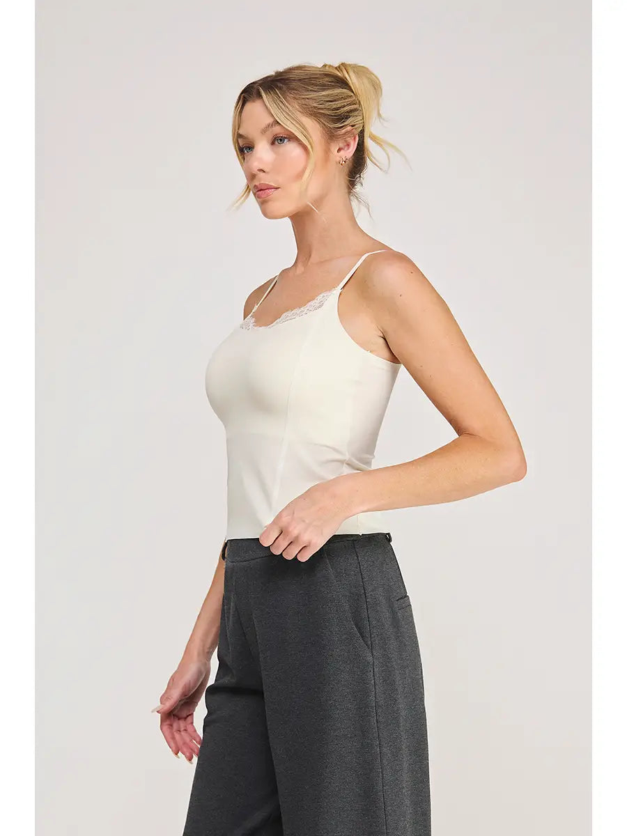Cami Bralette with Eyelash Lace Trim