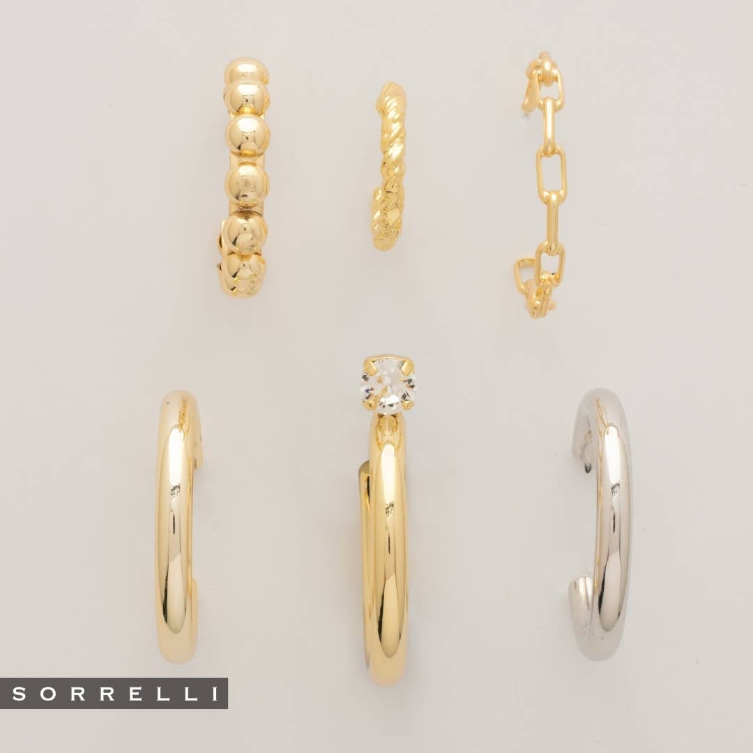 Keeley Studded Hoop Earrings | Clear