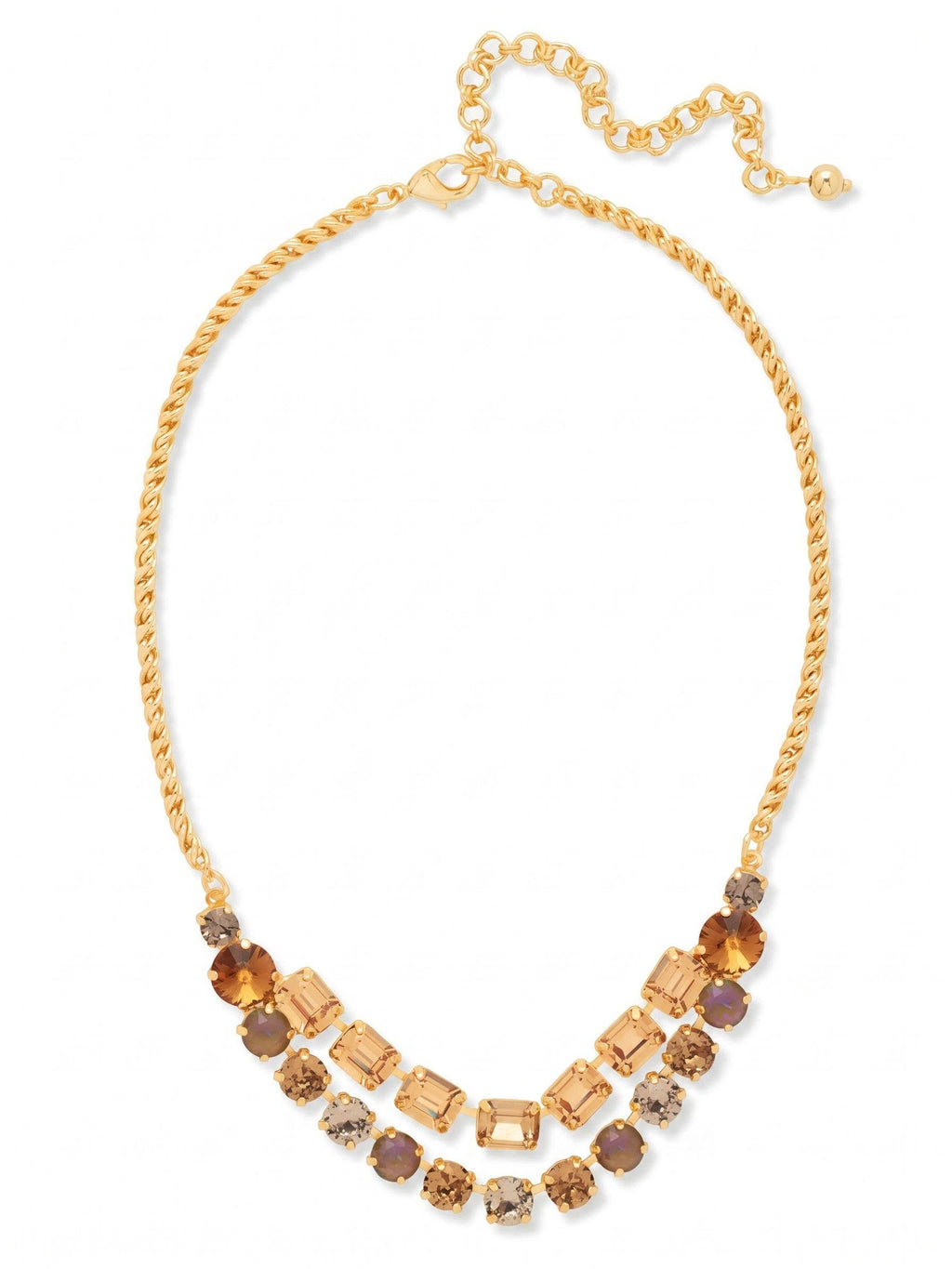 Zelie Tennis Necklace - NFZ22BGHNB: Brown