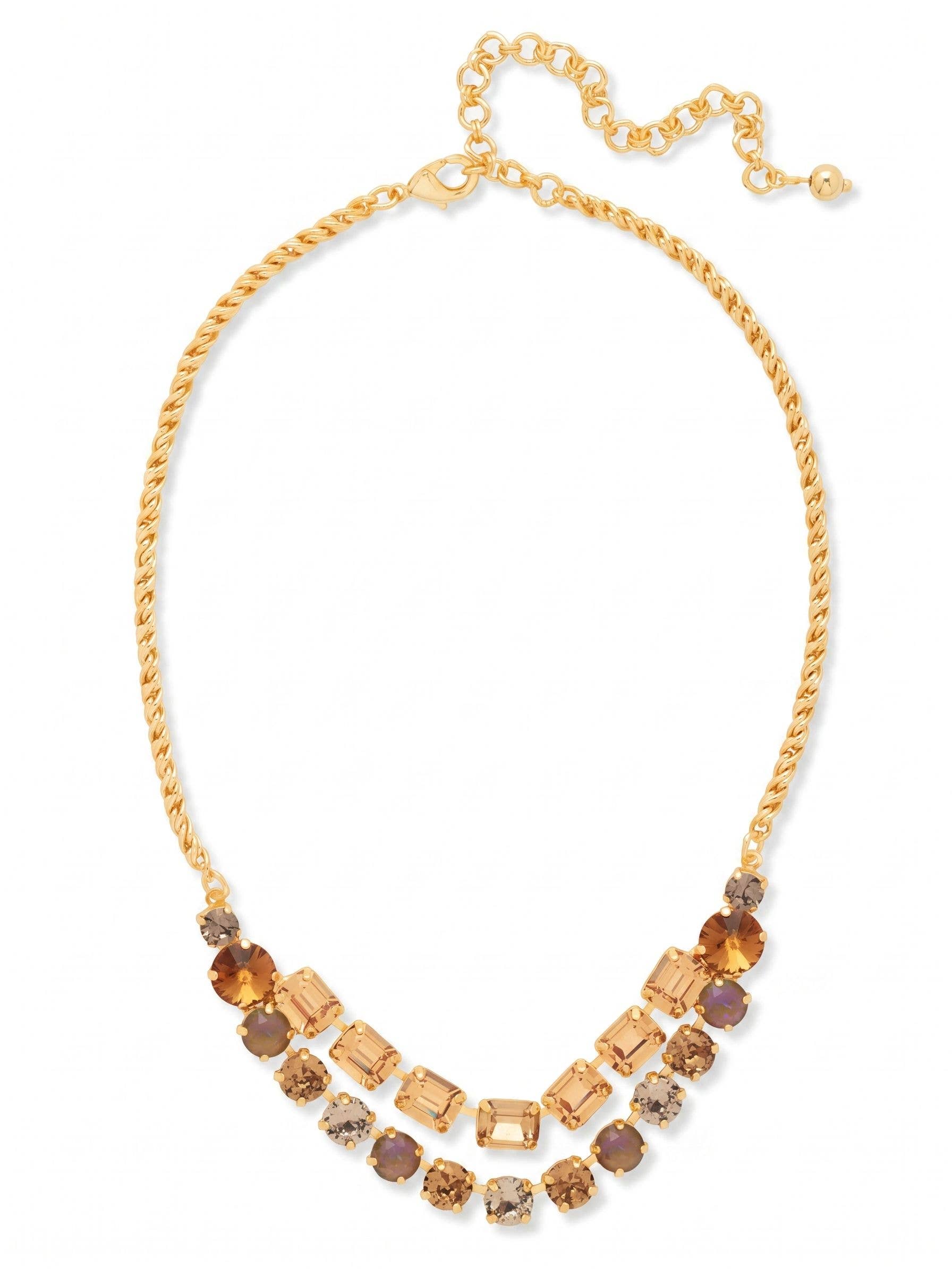 Zelie Tennis Necklace - NFZ22BGHNB: Brown