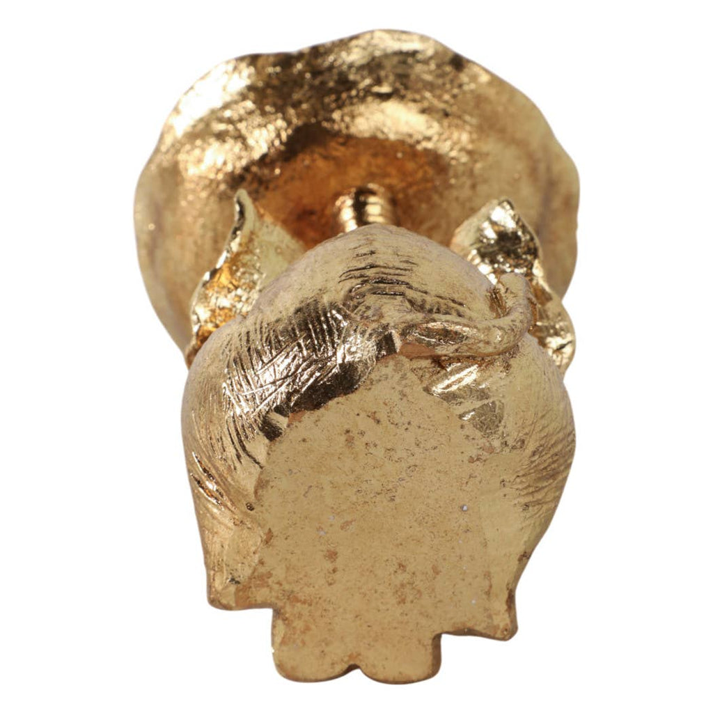 Decorative Bowl - Gold Resin Elephant Trunk, 6 in.
