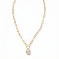 Octavia Scalloped Pendant Necklace - NGA1BGCRY: Clear