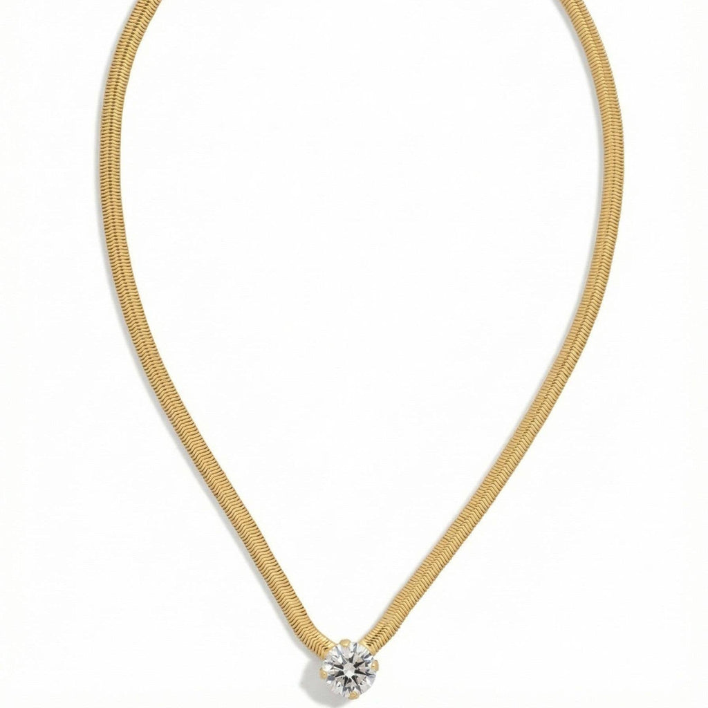 Rowan Pendant Necklace - NFP17BGCRY: Clear